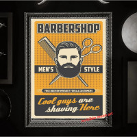 ราคา Barbershop Classic Signs Art Poster Hairdressing Tool Art Posters Canvas Painting Wall Prints Picture For Barber Shop Home Decor (22477874581)