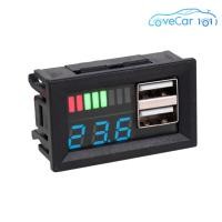 ราคา แผงเอาต์พุต USB สองทางแบตเตอรี่มิเตอร์วัดกระแสไฟ12V เครื่องวัดความจุของแบตเตอรี่5V 2A สำหรับรถยนต์ RV แบตเตอรี่ลิเธียมกรดตะกั่ว (21371601573)
