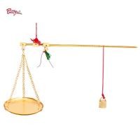 ราคา Prettyia โต๊ะตราชั่งยาจีนขนาดเล็กสะสมได้งานฝีมือตาชั่งทองเหลืองเครื่องชั่งน้ำหนักยาจีนตาชั่งกรัม (22854701401)