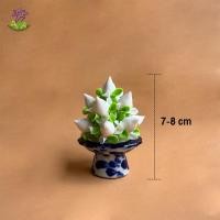 ราคา พานดอกบัว บัวพับกลีบ เซ็ตพานของไหว้ ดอกไม้ ดอกบัว งานดินปั้น ขนาดเล็ก (21971429252)