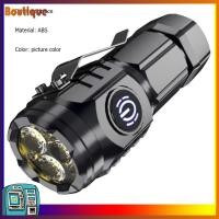 ราคา High Lumens Mini Flashlights 20W Compact Powerful Emergency Flashlights Waterproof USB Rechargeable for Hiking Exploring (21579307511)