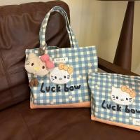 ราคา กระเป๋าผ้าลายสก๊อตลายแมวคิตตี้ดีไซน์ออริจินัล (22923378348)