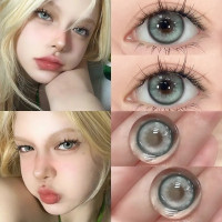 ราคา จัดส่งภายใน 24 ชั่วโมง คอนแทคเลนส์ Shimmer Chestnut Blue Wink ขนาดบิ๊กอาย Contact lens cosplay (22563665905)