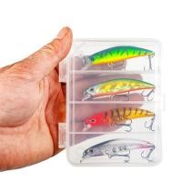 ราคา ชุด4 Tokushima ปลอมตกปลา Lure by Hard 3D พลาสติก6 8ซม 4G Hook Attached (22845641867)