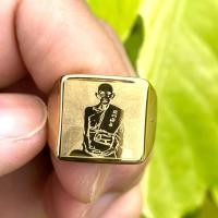 ราคา แหวนหลวงพ่อรวย 18k แหวนสแตนเลส หลวงพ่อรวย37 หลวงพ่อรวย ปาสาทิโก วัดตะโก งานเลเซอร์ ไม่ลอกไม่ดำ A1 R484 (22731216813)