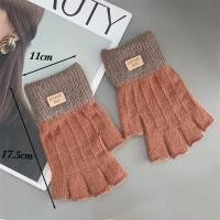 ราคา ถุงมือครึ่งนิ้วสำหรับผู้หญิงถุงมือถักครึ่งนิ้วแบบถักง่ายถุงมือขับรถถุงมือหนาให้ความอบอุ่น (22662237424)