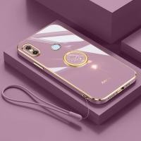 ราคา AnDyH Ultra Thin Silicone Phone Case For Xiaomi Mi A2 Mi 6X Redmi Note 5 Pro Deluxe Fall Protection Gold Band with Clock Ring and Free Lanyard (17689241857)