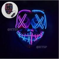 ราคา หน้ากาก LED พร้อมส่ง หน้ากากมีไฟ มี3จังหวะ หน้ากากปาร์ตี้ ตกแต่ง ฮาโลวีน หน้าไฟ หน้ากาก ตกแต่งฮาโลวีน (22619054681)