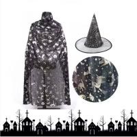 ราคา ผ้าคลุม เสื้อคลุมแม่มด เสื้อคลุม ผ้าคลุมฮาโลวีน หมวกแม่มด หมวก ของตกแต่ง ฮาโลวีน ผ้าคคลุมมีปก พ่อมด แม่มด Halloween (16435999195)