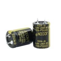ราคา 2200uf63v 22x30mm 63v2200uf JCCON Black Gold Audio Amplifier 2200uf 63v Power Adapter Horn Capacitor (19908423266)