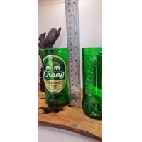 ราคา แก้วตัดจากขวด ช้าง Chang แก้วตัดจากขวดเบียร์ ลบคม ขัดเงา ติดสติ๊กเกอร์กันน้ำให้เรียบร้อย ใช้งานได้จริง งานDIY (22039354942)