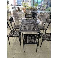 ราคา ชุดสนามอัลลอยด์ 6 ที่นั่ง สีดำ วัสดุอัลลอยด์ (21992434680)