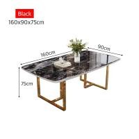 ราคา โต๊ะรับประทานอาหาร โครงเหล็กTOPหินอ่อน โต๊ะหินอ่อน โต๊ะกินข้าวสไตล์นอร์ดิก ขนาด120 140 160 180 เก้าอี้ขายแยก (22832662940)