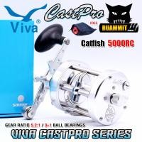 ราคา รอกตกปลา รอกทรงกลม NEW VIVA CASTPRO 5000 6000 RC LC มีทั้งหมุนซ้ายและหมุนขวา (22583547689)