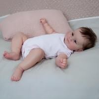 ราคา Reborn ตุ๊กตาทารกนุ่มยืดหยุ่นจำลองตุ๊กตาทารกที่มีผมสีน้ำตาลสมจริงตุ๊กตาทารกสำหรับของขวัญเด็กสหายเด็กของเล่น (20171011210)