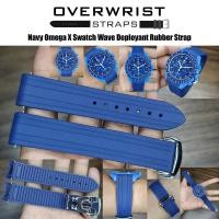 ราคา สายนาฬิกาแบบยางสำหรับ Omega X Swatch รุ่น Wave Deployant (22410108016)