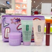 ราคา Clinique Gift Set 4 Items Bag กระเป๋าม่วง เซทผลิตภัณฑ์ดูแลผิวหน้า (22813258345)