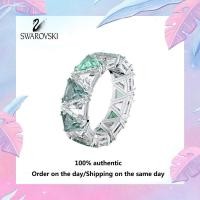 ราคา Swarovski 5600760 แหวนเงินสเตอร์ลิง S925 ทรงสามเหลี่ยมตัดด้วยเมทริกซ์ ประดับพลอยคริสตัลสีเขียวแบบสั่งทำพิเศษ แจกกล่องของขวัญบรรจุภัณฑ์ของแท้ (20764278537)