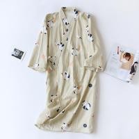 ราคา เสื้อคลุมอาบน้ำผ้าฝ้ายแท้สไตล์ญี่ปุ่นชุดกิโมโนไซส์ใหญ่สำหรับผู้ชายชุดคลุมนอนชุดนอนบางสำหรับฤดูใบไม้ผลิและฤดูร้อนชุดอาบน้ำแบบผูกเชือก (21273967476)