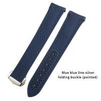 ราคา 19mm 20mm 21mm Nylon Fabric Cowhide Watchband For for Omega Moonwatch Speedmaster Planet Ocean AT150 Aqua Terra CASIO Watch Strap (19333662130)