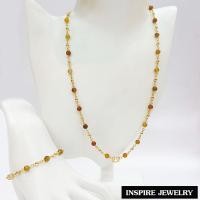 ราคา Inspire Jewelry NN สร้อยคอ สร้อยข้อมือ หินโกเมน ทูร์มาลีน หินเกล็ดมังกร สร้อยคอ ขนาด 24 นิ้ว ตัวเรือน24K พร้อมกล่องทอง เป็นหินความเป็นสิริมงคล และนำโชค (21695506920)