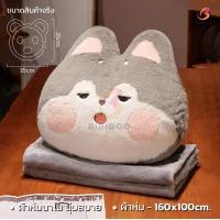 ราคา ตุ๊กตาหมอนผ้าห่ม มีซุกมือ หมอนผ้าห่มตุ๊กตา ลายสัตว์น่ารัก มีผ้าห่มในตัวทุกรุ่น หมอนในรถ เนื้อผ้านาโน มี 4 แบบให้เลือก ขนาดผ้า 100x160cm (22679574913)