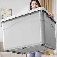 ราคา กล่องเก็บของ กล่องพลาสติก 60 80 100 300 ลิตร มีล้อ สีโปร่งใส ใช้เก็บของ เก็บเสื้อผ้า แบบอเนกประสงค์ (22396472283)