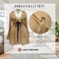ราคา Plus size มินิเดรสชีฟองปลายแขนระบาย3ชั้นสม็อคเอวแต่งโบว์ของสาวอวบ มินิมอล รุ่น เดนนิส F55 (22686007802)