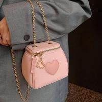 ราคา XiXi กระเป๋าหมอนตกแต่งหัวใจสีพีชยอดนิยมกระเป๋าถือลายลิ้นจี่กระเป๋าสะพายไหล่ข้างเดียวสร้อยคาดลำตัวเดียว (22580866971)
