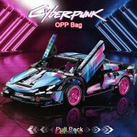 ราคา ตัวต่อรถ ปอร์เช่ Bugatti Ferrari โมเดลรถ ล็อกของเล่น Cyberpunk ของเล่นสำหรับเด็ก (22304709362)