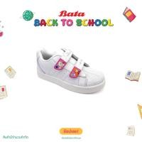 ราคา Bata บาจา รองเท้านักเรียนกีฬาพละ สปอร์ต ลายโฟเซ่น วัยอนุบาล สำหรับเด็กผู้หญิง สีขาว รหัส 3411199 (22924256709)