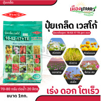 ราคา ปุ๋ย ปุ๋ยเกล็ด เวสโก้ ปุ๋ย เกล็ด 10 52 17 TE ขนาด 1 กิโลกรัม ฮอร์โมนพืช เสริมการเจริญเติบโต ลำต้น ราก ดอก ผล ใบ ใช้ได้กับพืชทุกชนิด ปุ๋ยเคมี ปุ๋ยแนนซ เวสโก้ (22861554856)