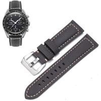 ราคา สายหนัง20มม สำหรับ Omega แบบนาฬิกาดวงจันทร์กำไลข้อมือหนังวัวแนววินเทจ20 22 24 26มม สายนาฬิกาปล่อยแบบเร็ว (20877750116)