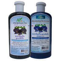 ราคา ซื้อคู่ถูกกว่า แชมพู ครีมนวด สูตรดอกอัญชัน สูตรเข้มข้น ขนาด 450 ml (3451920694)