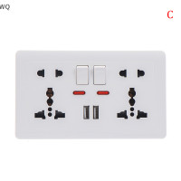 ราคา WQ Wall Power Socket Universal 5 Hole 2 1A Dual USB Charger Port SOCKET (22239735520)