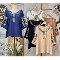 ราคา เสื้อ ผู้หญิง ลงไหม่ผ้าสปันจ์ อก48ยาว26นิ้วปลีกและส่งNudyda (22349523882)