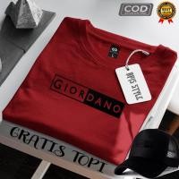 ราคา GIORDANO shirt 2024 โบนัสหมวก HITAM Giordano Blok Text เสื ้ อยืดแขนสั ้ นสีดําสําหรับผู ้ ชายและผู ้ หญิง Combed คุณภาพระดับพรีเมียม (22093874959)