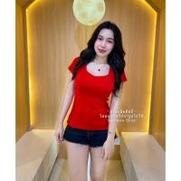 ราคา เสื้อยืดนมโต คอเหลี่ยมรัดรูป (14411689786)