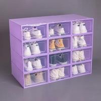 ราคา กล่องรองเท้า กล่องรองเท้าพลาสติก ชั้นวางรองเท้า กล่องใส่รองเท้าพับได้ กล่องเก็บรองเท้าอเนกประสงค์ มี2ขนาด หลายสี ตู้รองเท้า (22875622121)