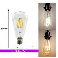ราคา หลอดจุกนมปลอมหลอดเอดิสัน E27โบราณหลอดไส้ ST64 220V ไส้หลอด4W แบบย้อนยุคไฟเอดิสันสำหรับโคมไฟระย้า (22360116183)