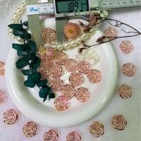 ราคา ดอกกุหลาบขอบทอง ดอกกุหลาบทูโทน 19 มิล อุปกรณ์เสริมงานฝีมือ (21436549846)