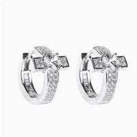 ราคา huiheyu ตุ้มหูผู้ชาย ต่างหูผู้ชาย ฮิปฮอป ต่างหูไม้กางเขนผู้ชาย พลอยเทียมฝังขนาดเล็ก สไตล์เกาหลีแบบ ต่างหูห่วงเพทาย เย็นเย็น เงินสีเงิน สำหรับผู้ชาย (22821344602)