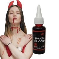 ราคา Fake Blood for Clothes Squirt Blood Food Grade Fake Blood 1 05 Oz Fake Blood Realistic Effect Sticky Blood Makeup Washable for Eyes Drips Teeth Mouth Nose Bleeds Halloween Cosplay manner (22720052032)