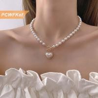 ราคา PCWFKef เครื่องประดับสร้อยคอไข่มุกหรูหราแบบเกาหลีสำหรับสุภาพสตรีจี้รูปหัวใจเปลือกหอยพลอยเทียม (22525448828)