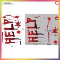 ราคา LUKEee สติกเกอร์ฮาโลวีนพิมพ์ลายเลือดด้วยมือ สติ๊กเกอร์ติดประตูกระจกหน้าต่างห้องน้ำเงาแก้วรูปผีหญิงรูปลอกติดผนังตกแต่งวันฮาโลวีน (22825105257)