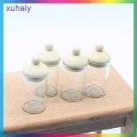 ราคา xuhaiy โหลแก้วใสสำหรับบ้านตุ๊กตา1 12 4ชิ้นขวดเก็บของในครัวขนาดเล็กอุปกรณ์ตกแต่งบ้านตุ๊กตา (22755342700)