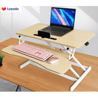 ราคา โต๊ะเสริมคอมพิวเตอร์ปรับระดับ Standing Desk Converter 80cm x40cm Height Adjustable Stand Up Desk Riser Sit to Stand Desktop Workstation for Dual Monitors and Laptop (19097921515)
