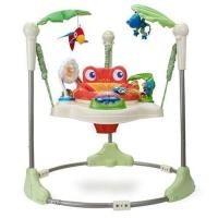 ราคา ของแท้นำเข้าจากอเมริกา Fisher Price Rainforest Jumperoo จั๊มเปอร์ของเล่นกระโดด หน้ากบ พับได้ (1525164106)