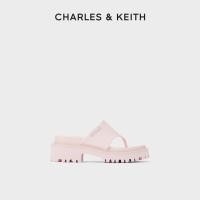 ราคา CHARLES KEITH รองเท้าส้นเตี้ยลําลองส้นหนาผู้หญิงรองเท้าแตะแบบหนารองเท้าส้นสูงเหมาะสําหรับการสวมใส่ในชีวิตประจําวัน (22269122233)