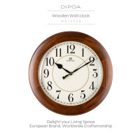 ราคา DIPOA Wooden Wall Clock WN105DB นาฬิกาแขวนผนังจากไม้ สไตล์ยุโรป ดีไซน์เรียบหรู คลาสสิก (21969587600)